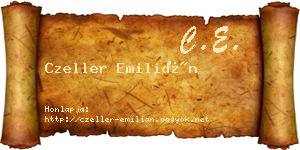 Czeller Emilián névjegykártya